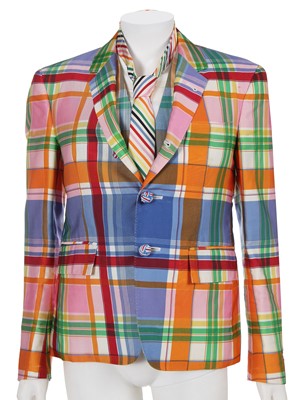 Lot 15 - A Thom Browne men's multicoloured blazer, waistcoat and tie, Spring-Summer 2013