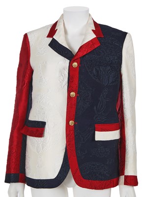 Lot 13 - A Thom Browne men's tricolour cotton-blend brocatelle jacket, probably Spring-Summer 2014