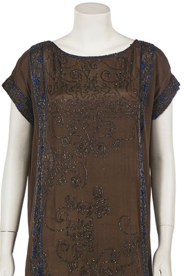 Lot 631 - A beaded silk evening dress, circa 1920