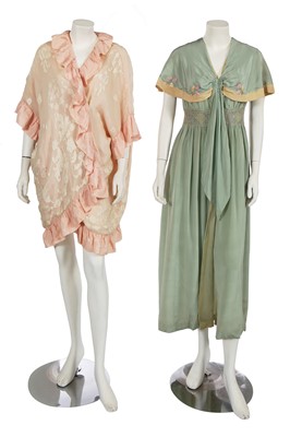 Lot 634 - A Liberty & Co silk overdress and a negligée, 1915-20's