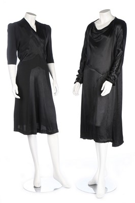 Lot 9 - Ten black and red evening/afternoon dresses,...