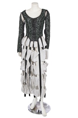 Lot 335 - A John Richmond corset and skirt ensemble, 1990s