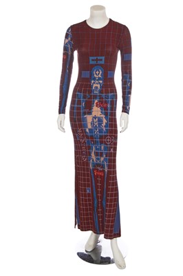 Lot 312 - A Jean Paul Gaultier printed jersey dress, 'Cyberbaba' collection, Spring-Summer 1996