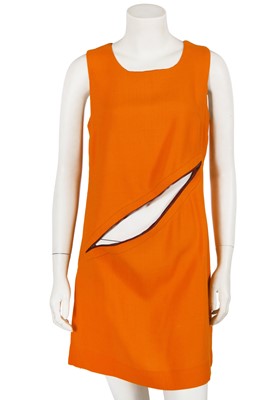 Lot 542 - A Mary Quant orange wool mini dress, circa 1966