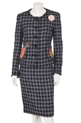 Lot 271 - A Moschino black and grey tweed wool suit, 2000s