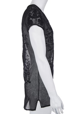 Lot 81 - A Vivienne Westwood men's boulle-flocked mesh T-shirt, probably 'Portrait' collection, Autumn-Winter 1990-91