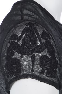 Lot 81 - A Vivienne Westwood men's boulle-flocked mesh T-shirt, probably 'Portrait' collection, Autumn-Winter 1990-91