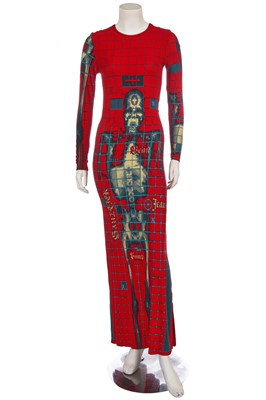 Lot 311 - A Jean Paul Gaultier printed jersey dress, 'Cyberbaba' collection, Spring-Summer 1996