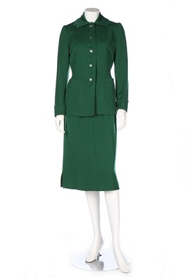 Lot 15 - A group of woollen suits and dresses, 1940s,...