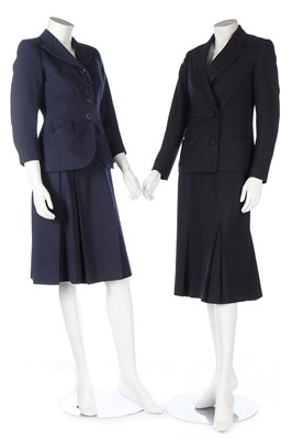 Lot 15 - A group of woollen suits and dresses, 1940s,...