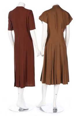 Lot 15 - A group of woollen suits and dresses, 1940s,...