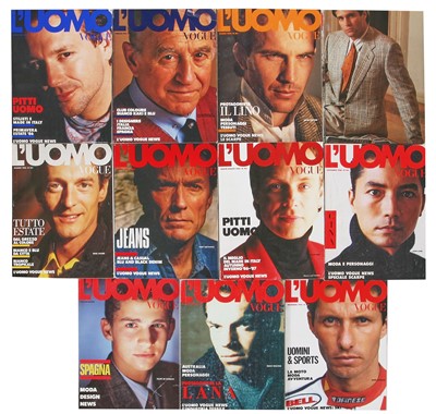 Lot 99 - Vogue L'Uomo, near-complete run, 1986