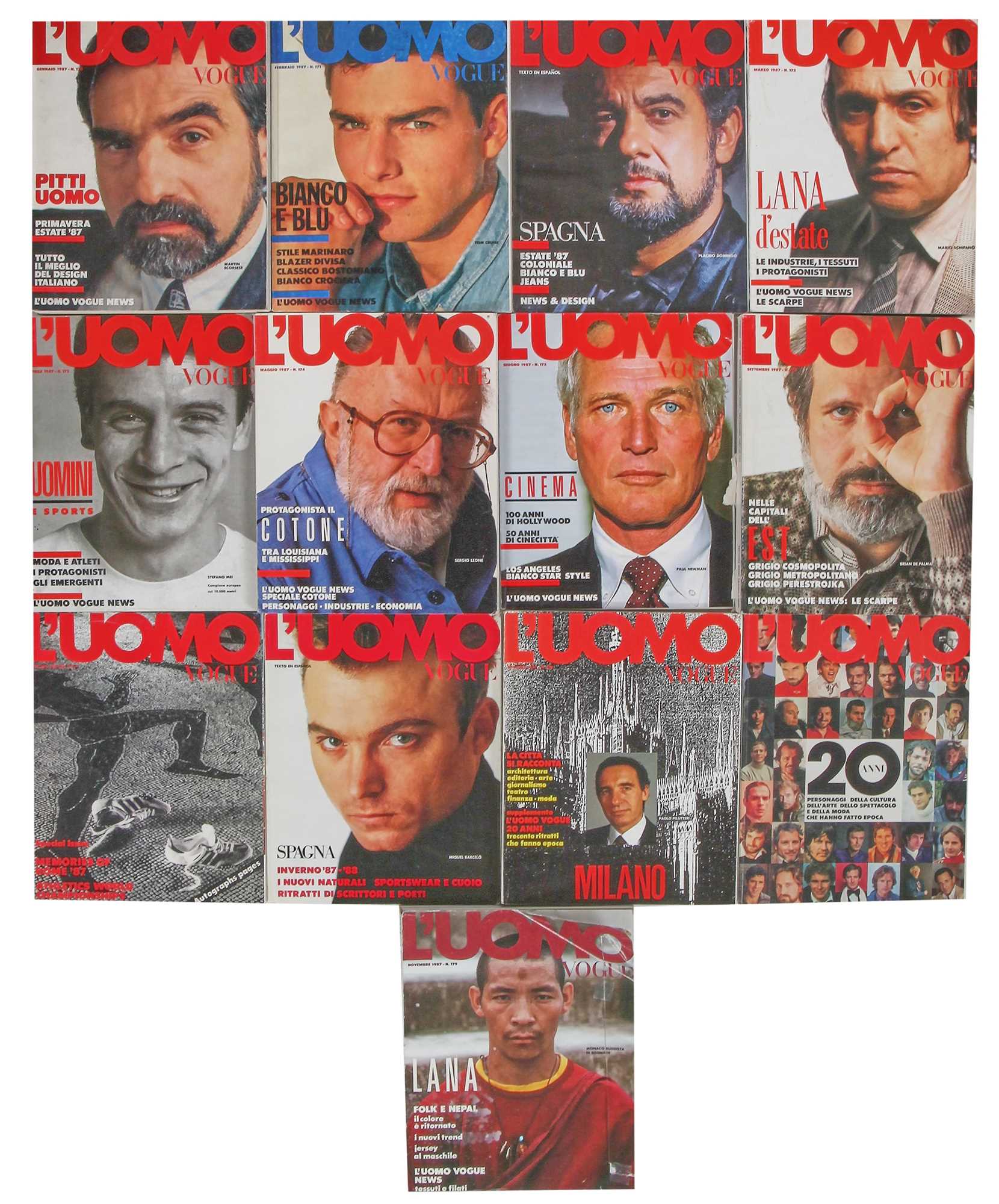 Lot 98 - Vogue L'Uomo near-complete run, 1987