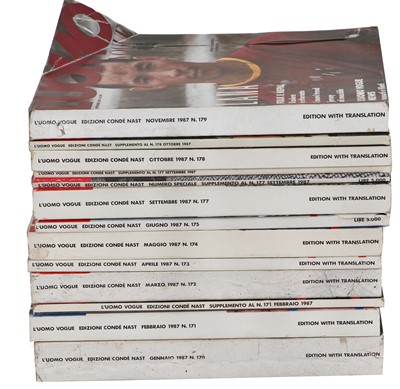 Lot 98 - Vogue L'Uomo near-complete run, 1987