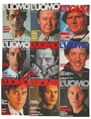 Lot 100 - Vogue L'Uomo, near-complete run, 1985