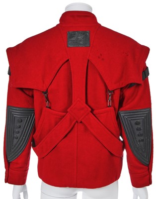 Lot 74 - A Kansai Yamamoto men's red wool parachute jacket, Autumn-Winter 1983-84