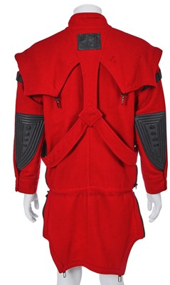 Lot 74 - A Kansai Yamamoto men's red wool parachute jacket, Autumn-Winter 1983-84