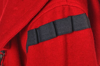 Lot 74 - A Kansai Yamamoto men's red wool parachute jacket, Autumn-Winter 1983-84