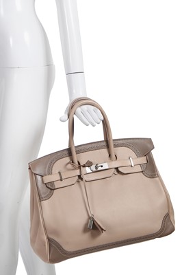 Lot 49 - An Hermès Étoupe & Argile swift leather ghillies birkin 35, 2012