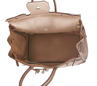 Lot 49 - An Hermès Étoupe & Argile swift leather ghillies birkin 35, 2012