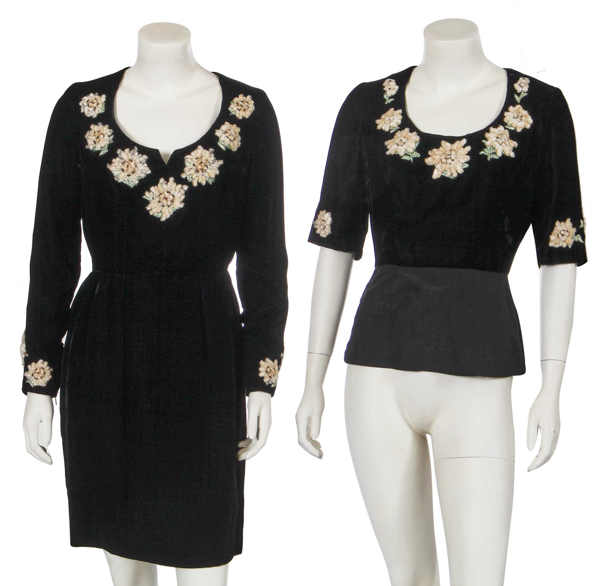 Lot 166 - A Chanel by Karl Lagerfeld black velvet cocktail dress, Autumn-Winter 1988-89