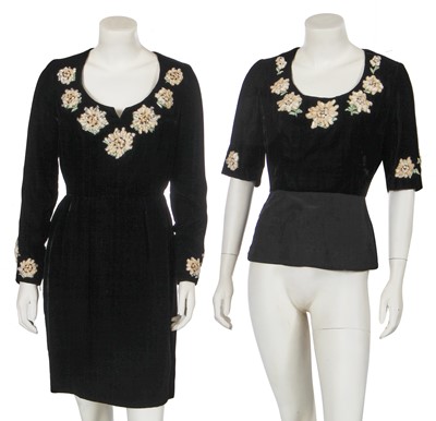 Lot 166 - A Chanel by Karl Lagerfeld black velvet cocktail dress, Autumn-Winter 1988-89