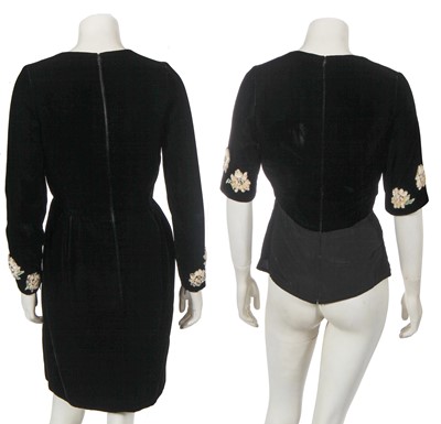 Lot 166 - A Chanel by Karl Lagerfeld black velvet cocktail dress, Autumn-Winter 1988-89