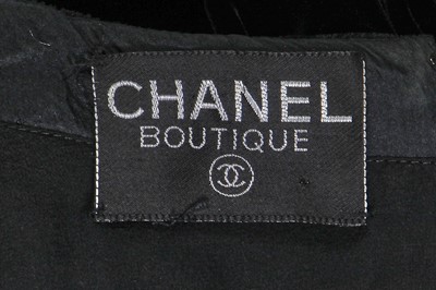 Lot 166 - A Chanel by Karl Lagerfeld black velvet cocktail dress, Autumn-Winter 1988-89