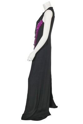 Lot 226 - A John Galliano by Bill Gaytten black crêpe evening dress, Autumn-Winter 2015-16