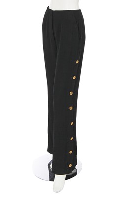 Lot 165 - A pair of Chanel by Karl Lagerfeld black wool trousers, Spring-Summer 1993