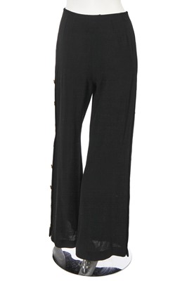 Lot 165 - A pair of Chanel by Karl Lagerfeld black wool trousers, Spring-Summer 1993