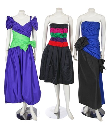 Lot 461 - Five colourful designer dresses, 1980s