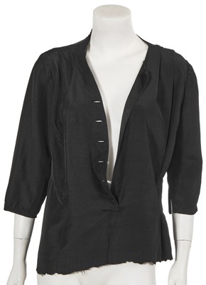 Lot 321 - A Maison Martin Margiela artisanal black rayon blouse, Autumn-Winter 1993-94