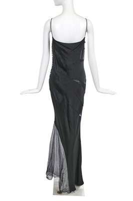 Lot 113 - A Christian Dior by John Galliano bias-cut black lace and satin dress, commercial collection 2001