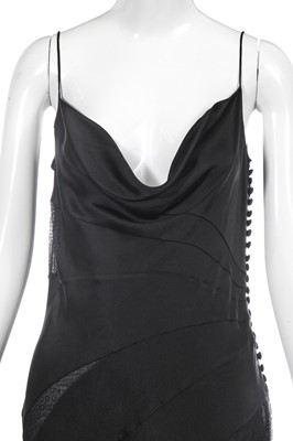 Lot 113 - A Christian Dior by John Galliano bias-cut black lace and satin dress, commercial collection 2001