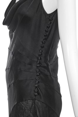 Lot 113 - A Christian Dior by John Galliano bias-cut black lace and satin dress, commercial collection 2001