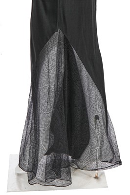 Lot 113 - A Christian Dior by John Galliano bias-cut black lace and satin dress, commercial collection 2001