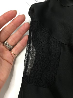 Lot 113 - A Christian Dior by John Galliano bias-cut black lace and satin dress, commercial collection 2001