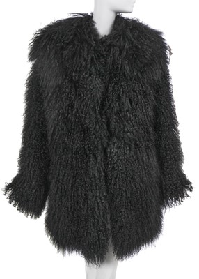 Lot 132 - An Azzedine Alaïa black Mongolian lamb fur coat, Autumn-Winter 2006-07
