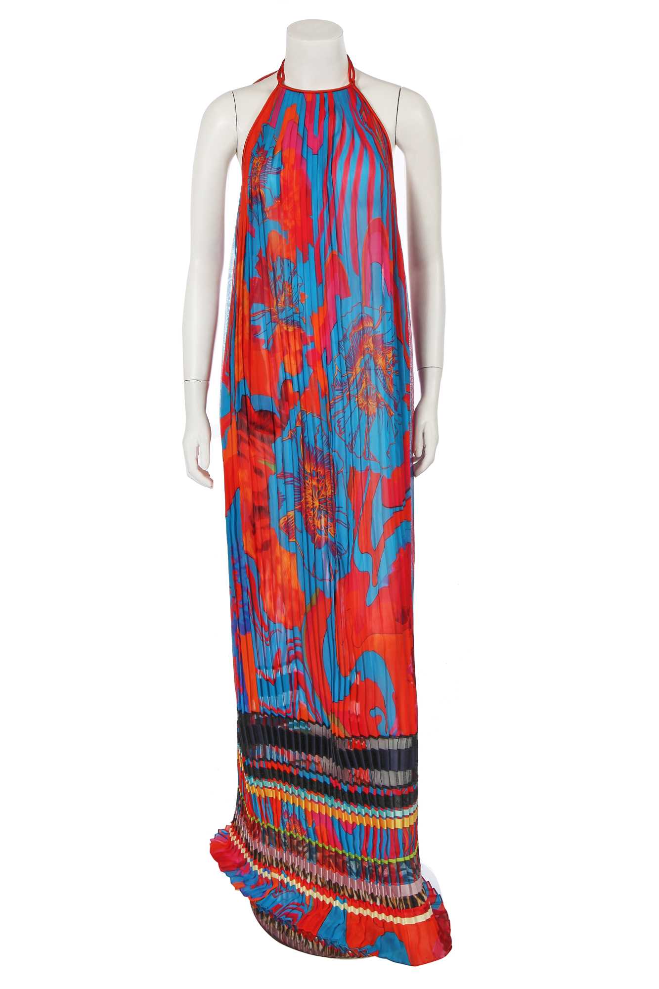 Lot 227 - A Roberto Cavalli pleated silk dress, Spring-Summer 2015