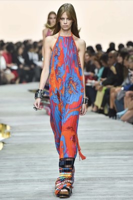 Lot 227 - A Roberto Cavalli pleated silk dress, Spring-Summer 2015