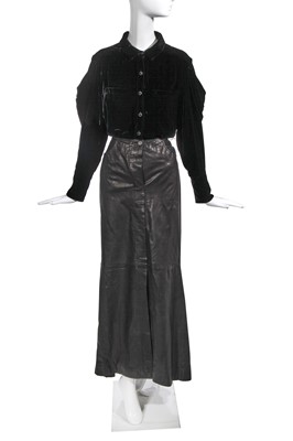 Lot 63 - Marianne Faithfull's black Chanel by Karl Lagerfeld ensemble, 'Paris-London' collection, Métiers d'Art, pre-fall 2008