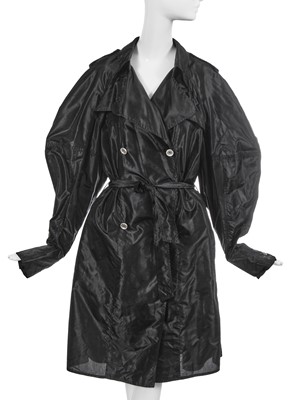 Lot 66 - Marianne Faithfull's Chanel by Karl Lagerfeld black polyamide trench coat, Spring-Summer 2006