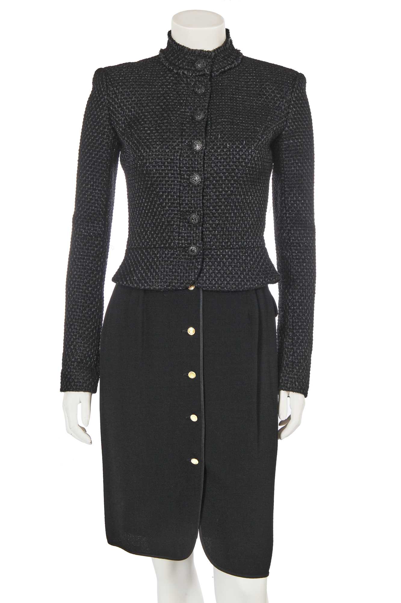 Lot 159 - A Chanel by Karl Lagerfeld black tweed jacket, Autumn-Winter 2009-10