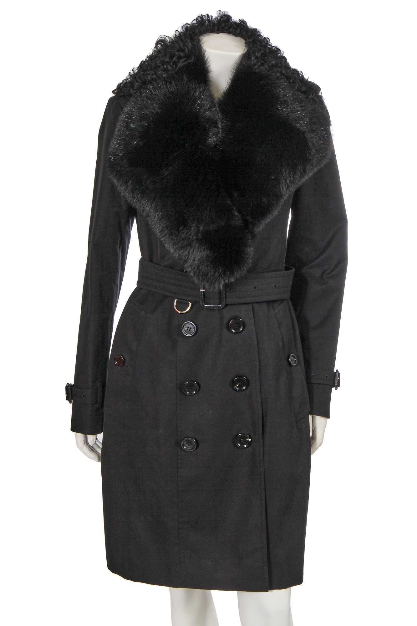 Lot 224 - A Burberry by Christopher Bailey black cotton trench coat, circa 2016