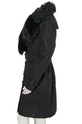 Lot 224 - A Burberry by Christopher Bailey black cotton trench coat, circa 2016