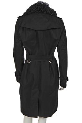 Lot 224 - A Burberry by Christopher Bailey black cotton trench coat, circa 2016
