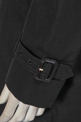 Lot 224 - A Burberry by Christopher Bailey black cotton trench coat, circa 2016
