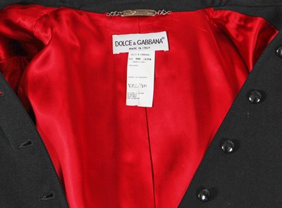 Lot 306 - A Dolce and Gabbana black wool cassock, Autumn-Winter 1997-98