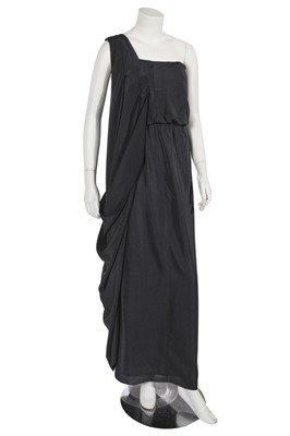 Lot 485 - A Halston black viscose dress, circa 1975